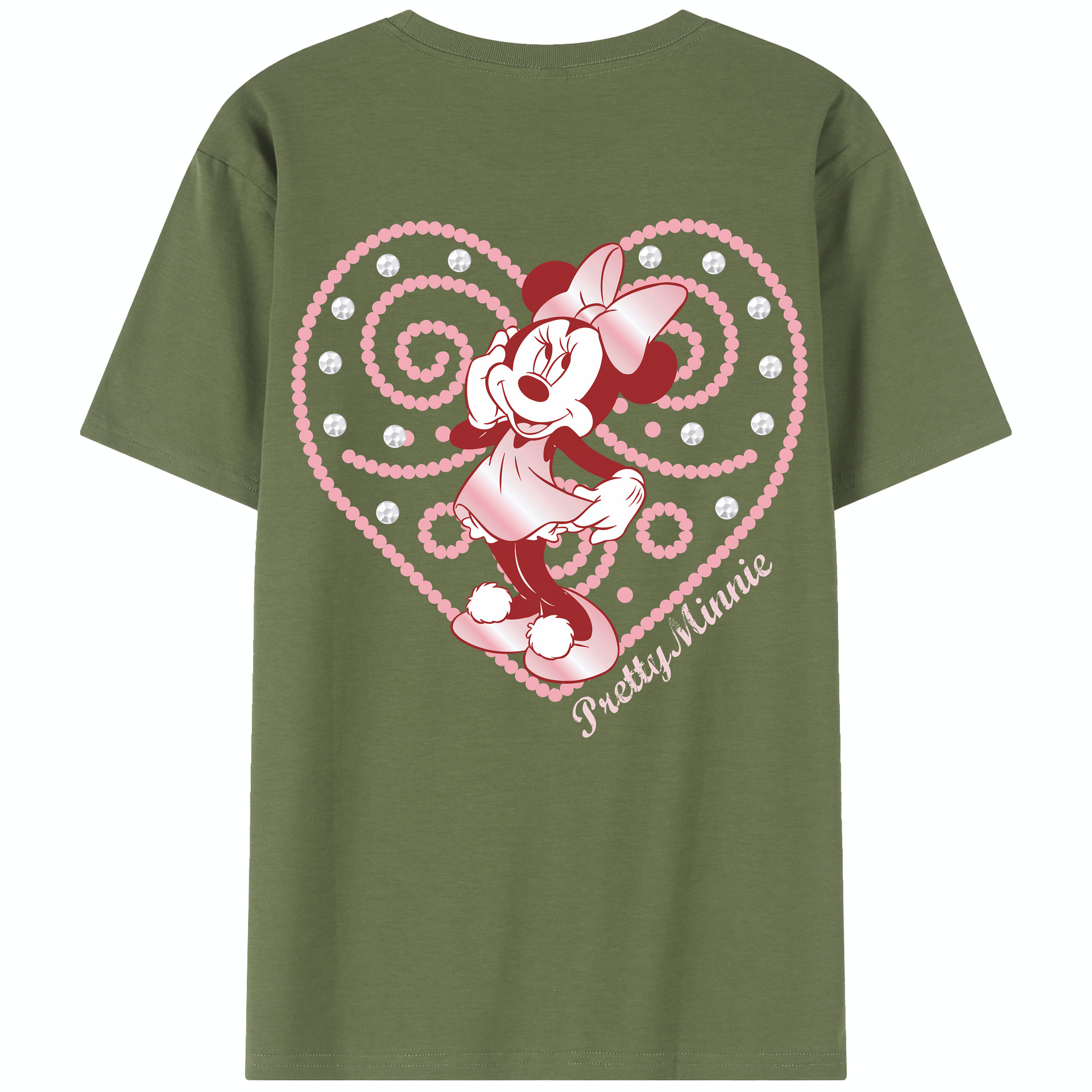 （画像用） ミッキーマウス Mickey Mouse 綿100％半袖Tシャツ（背面プリント）